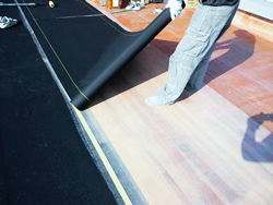 防水ルーフィング貼付